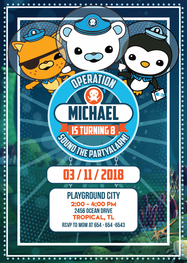 Octonauts Birthday Party Octonauts Invitation Template Octonauts 