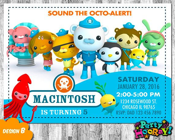 Octonauts Invitation Octonauts Birthday Octonauts Invite Octonauts 