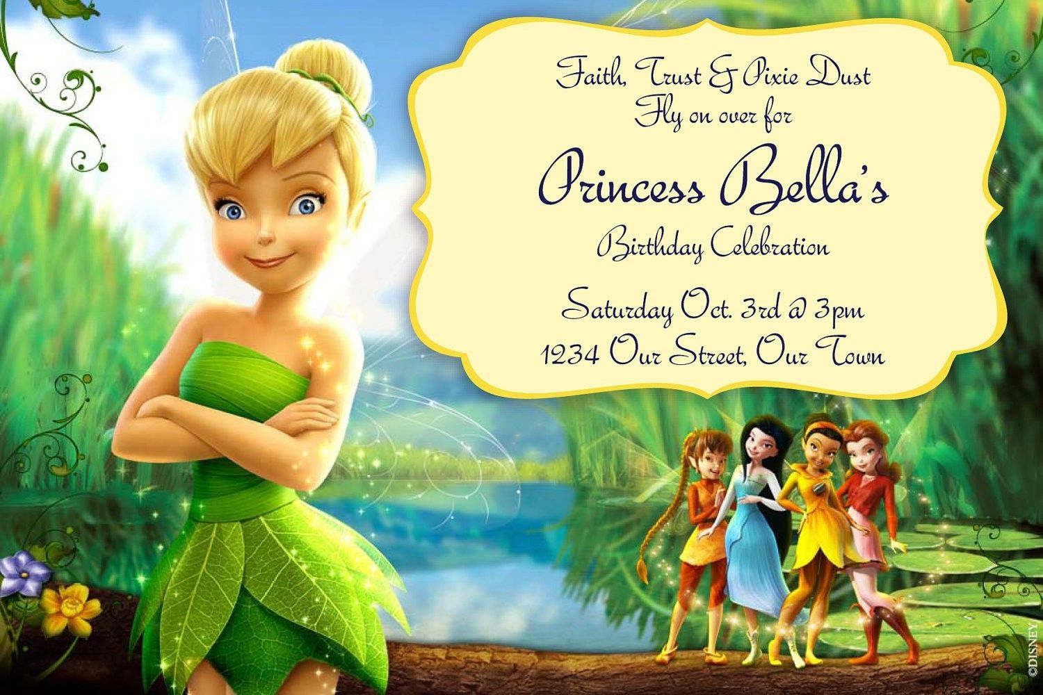 Pin By Annaliza Asuncion On BIRTHDAYS Tinkerbell Invitations