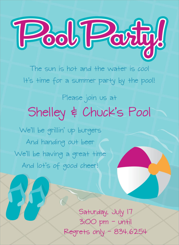 Pool Party Free Online Invitations Pool Party Invitations Pool Party 