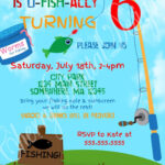 Printable Fishing Themed Birthday Invitation Gone Fishing Kid s