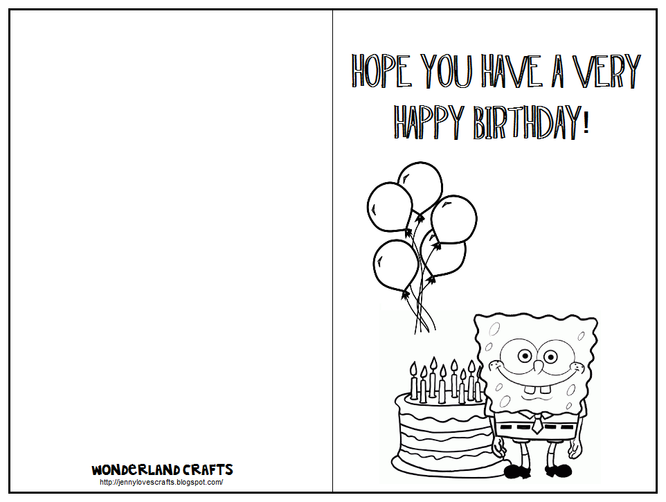 Printable Folding Birthday Cards