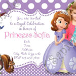Printable Invitation Template Ideas Part Free Sofia The First Party