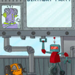 Robots Party Free Printable Birthday Invitation Template Greetings