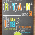 Science Invitation Birthday Party Shower Digital Or Etsy Science
