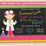 Science Party Invitations Template Free Lovely Printable Science Party