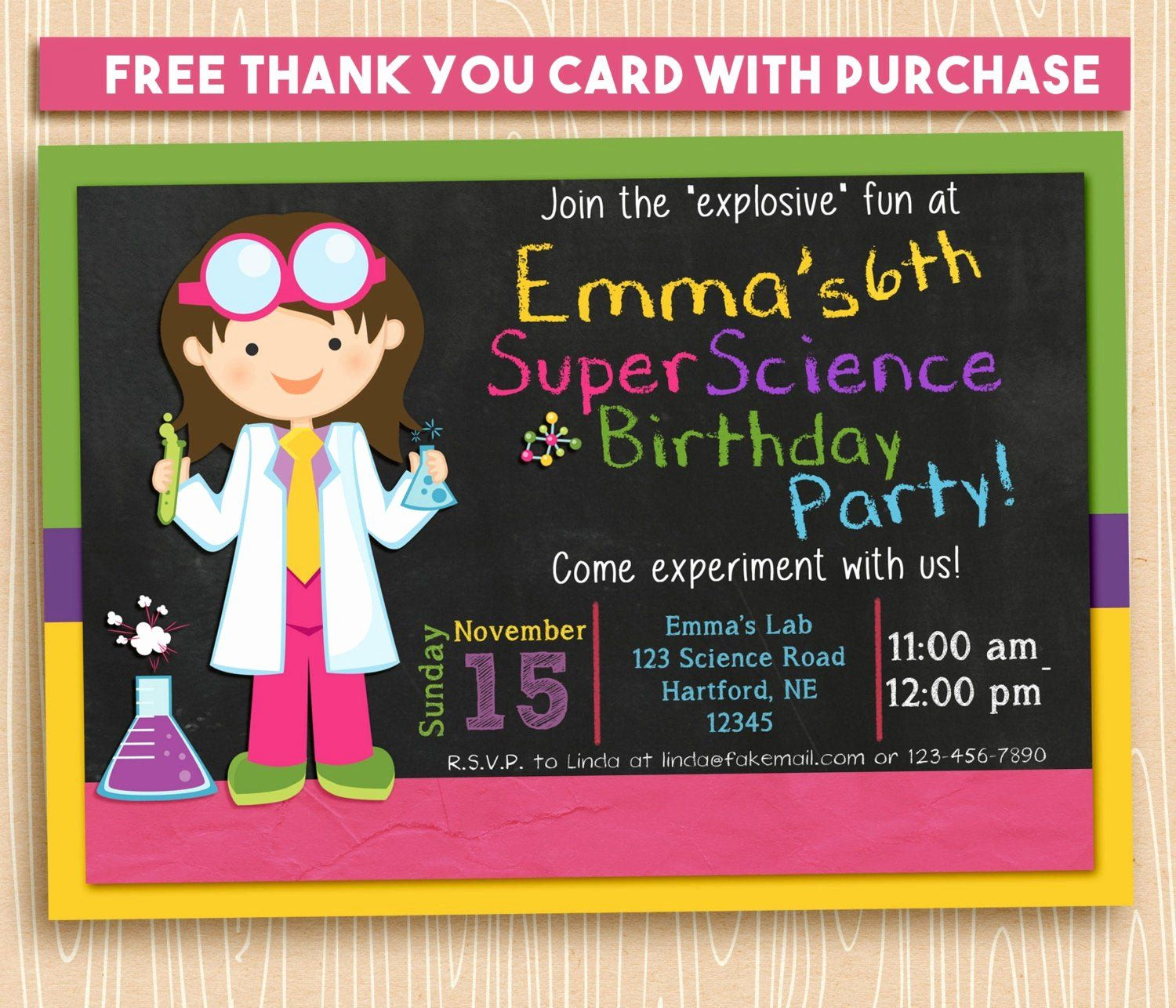 Science Party Invitations Template Free Lovely Printable Science Party