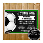 Soccer Party Invitation Printable Digital Download Birthday Party