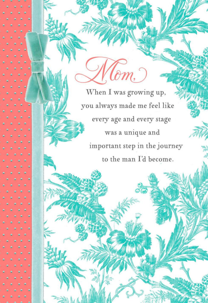 Toile Print Birthday Card For Mom From Son Greeting Cards Hallmark