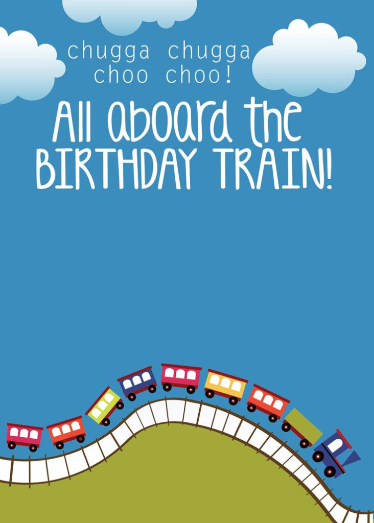 Train Birthday Party With FREE Printables Train Party Invitations 