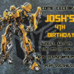 Transformer Birthday Invitations FREE Printable Birthday Invitation