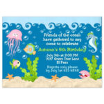 Under The Sea Birthday Invitations Wording Ocean Birthday Party
