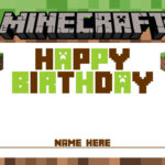 10 Best Minecraft Printable Happy Birthday Card Printablee