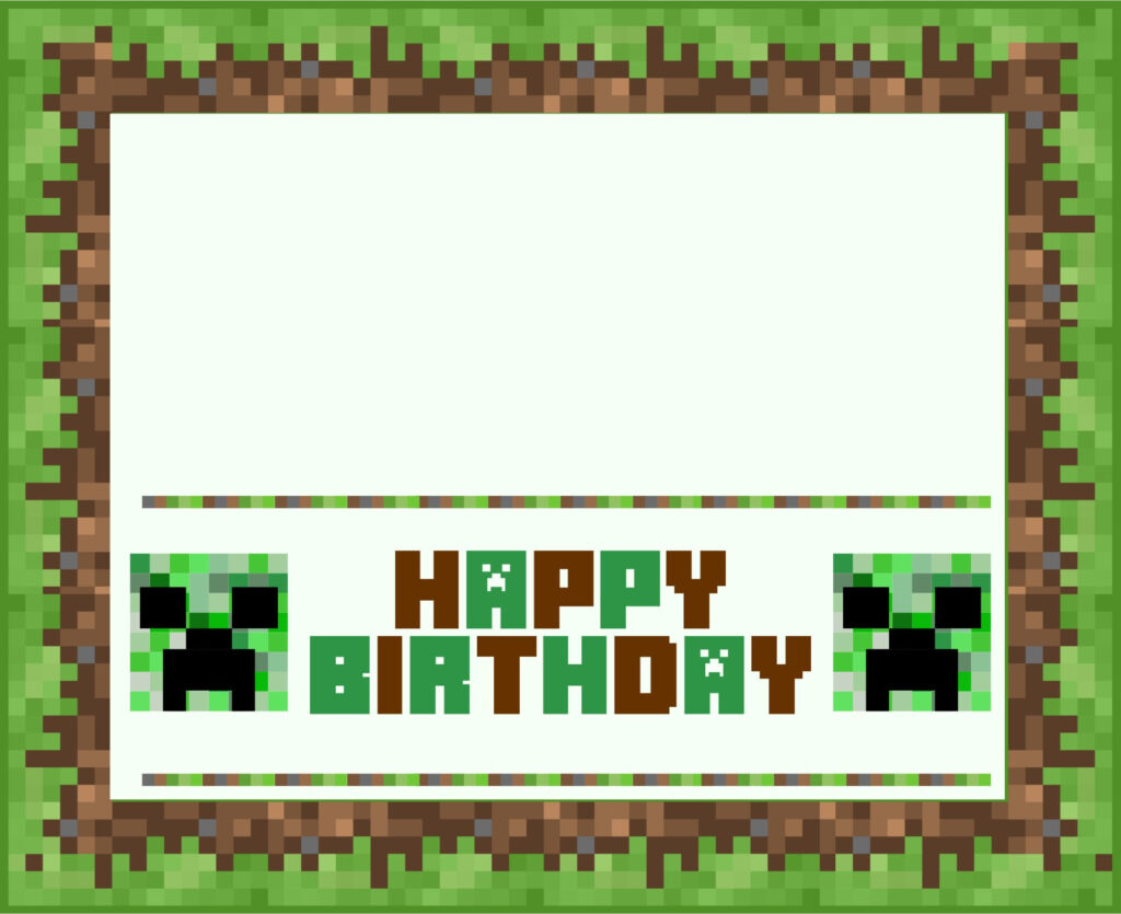 10 Best Minecraft Printable Happy Birthday Card Printablee