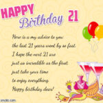 21st Birthday Wishes Messages And 21st Birthday Card Wordings