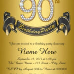 6 90th Birthday Invitations Designs Templates DOC PSD AI