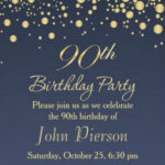 6 90th Birthday Invitations Designs Templates DOC PSD AI