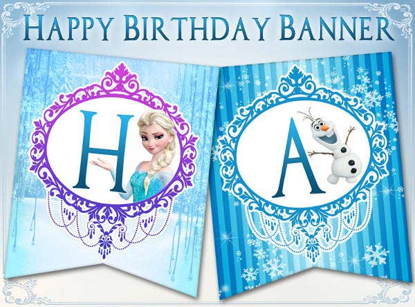 6 Frozen Party Banners PSD AI Free Premium Templates