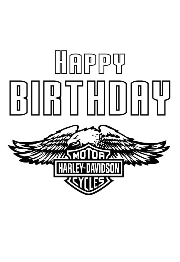 6 Harley Davidson Printable Birthday Cards free PRINTBIRTHDAY CARDS