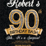 90th Birthday Invitations FREE Printable Birthday Invitation