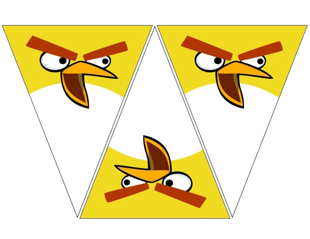 Angry Bird Yellow Banner Free To Use Free To Share