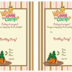 Around The World Camping Birthday Invitations Birthday Party