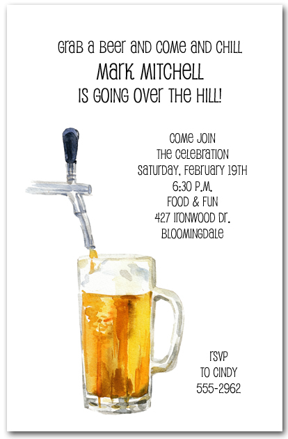 Beer And Tapper Invitations