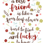 Best Friend Like Four Leaf Clover Birthday Card Cards