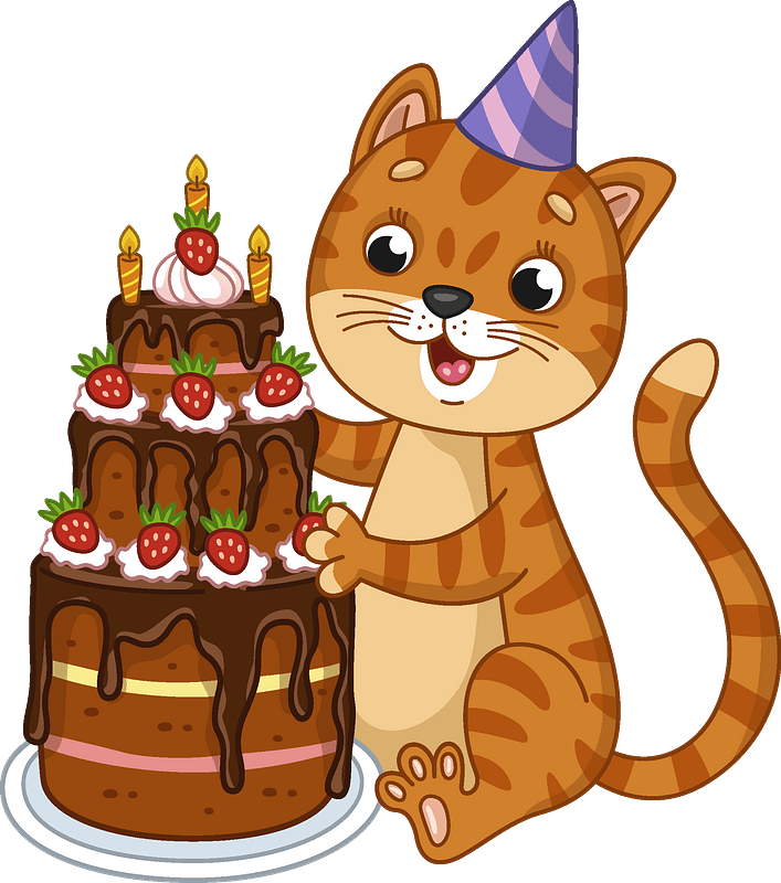 Birthday Cat Clipart Free Download Transparent PNG Creazilla