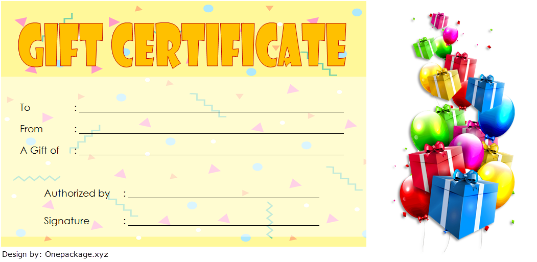 Birthday Gift Certificate Template Free Printable 2 Gift Certificate