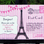 Birthday Party In Paris Invitations Printable Collection