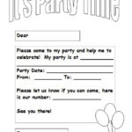 Black and White Party Invitations Printable Free Printable Birthday