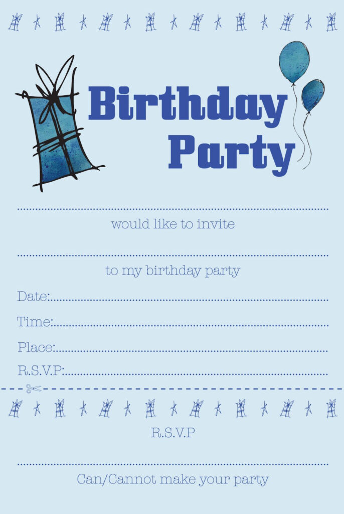 Boys Birthday Party Invitations Free Printable Invitation Design Blog