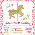 Carousel Birthday Invitation Carousel First Birthday Etsy Carousel