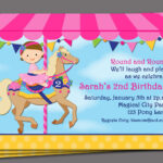 Carousel Birthday Invitation Printable Or Printed With FREE