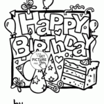 Coloring Pages Birthday Card For Boy Coloring Home