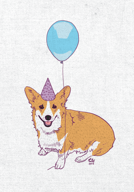 Corgi Birthday Card JESSICA STASIE