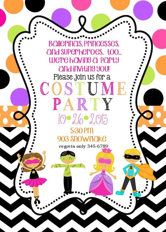 Costume Party Invitation Templates Free Etiquetas De Cumplea os 