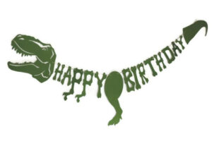 Dinosaur Happy Birthday Banner T Rex Dinosaur Themed Birthday Dino