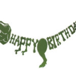 Dinosaur Happy Birthday Banner T Rex Dinosaur Themed Birthday Dino