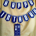 Doctor Who Themed Happy Birthday Banner With Tardis Etsy