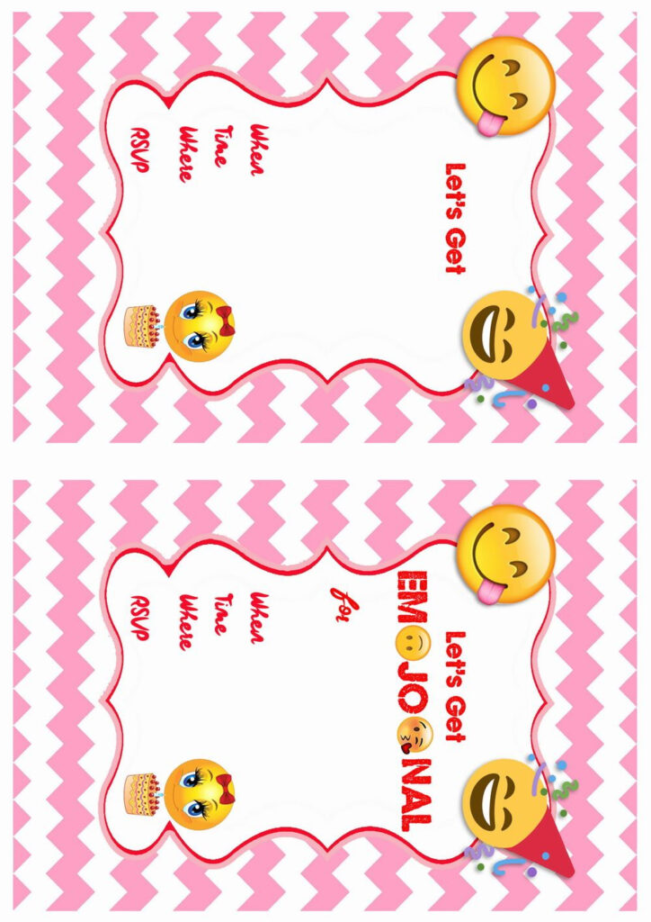 Emoji Birthday Invitations Emoji Invitations Printable Unicorn 