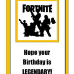Fortnite Legendary Happy Birthday Card Printable Download Etsy