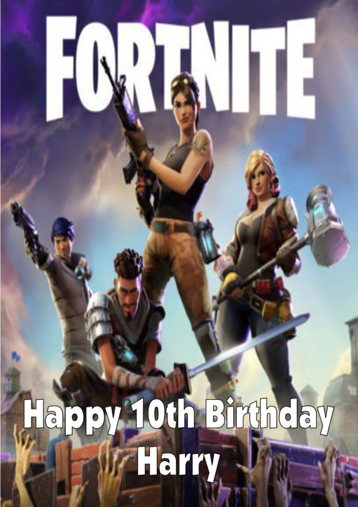 Fortnite Legendary Happy Birthday Card Printable Download Printable 