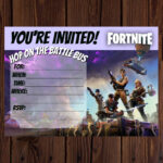 Fortnite Printable Invite Fortnite Invitation Fortnite Birthday