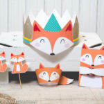 Fox Woodland Birthday Party Printable Decor Kit Cute Fox