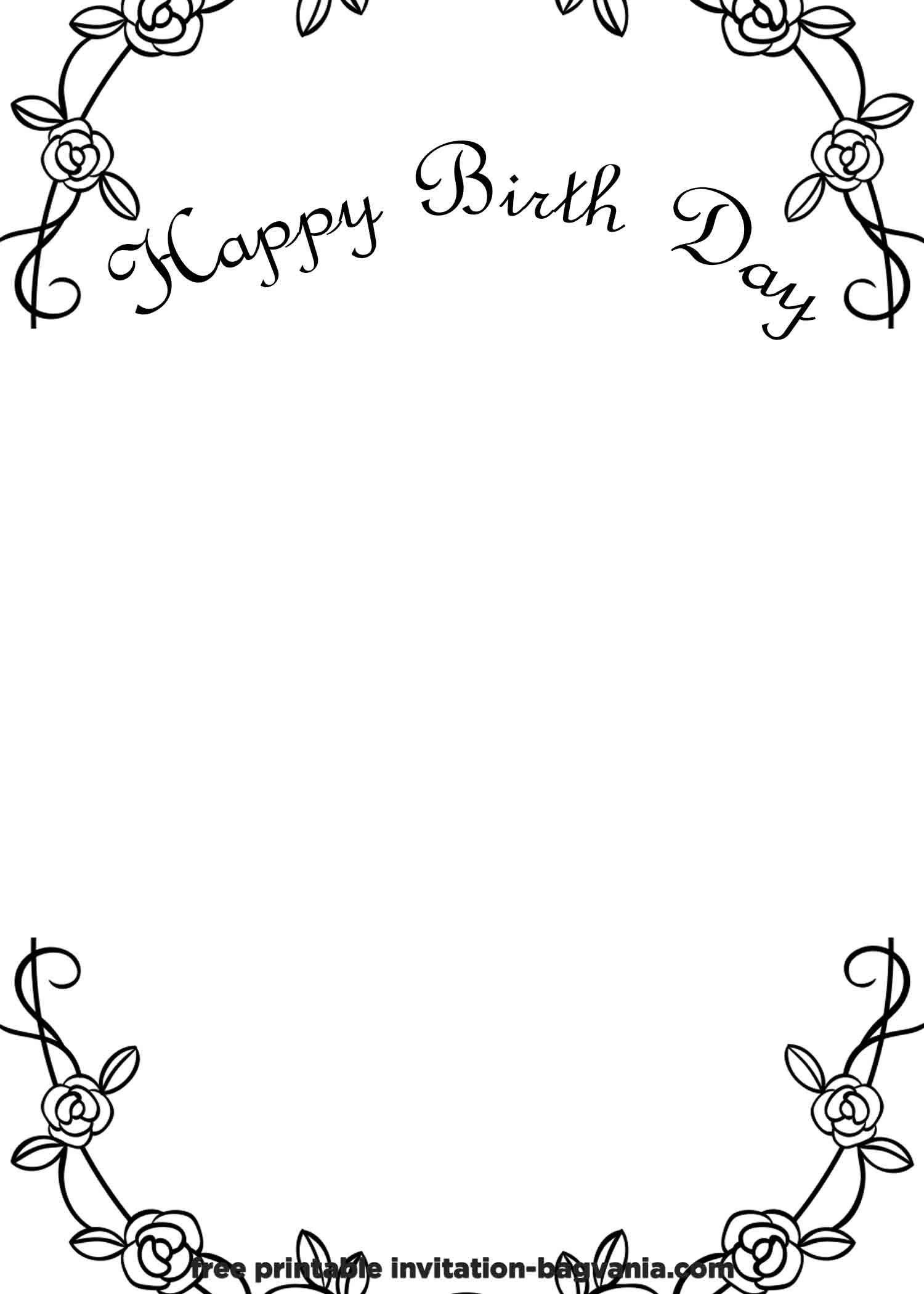 FREE Black And White Birthday Invitation Templates Birthday