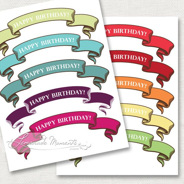 Free Cake Banner Printables Cake Banner Birthday Cake Topper 