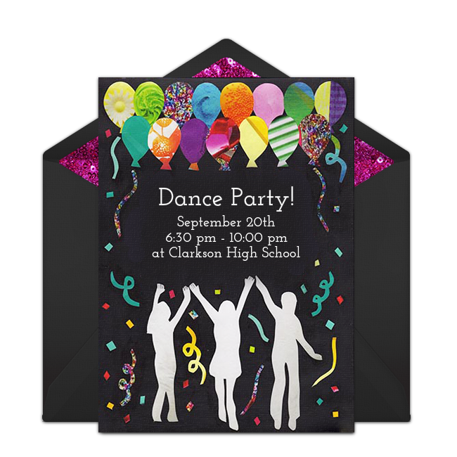 Free Dance Party Invitations Dance Party Invitations Dance Party 