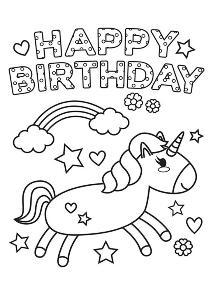 Free Easy To Print Happy Birthday Coloring Pages Happy Birthday 